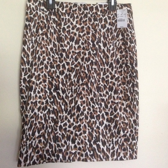 J. Crew Factory Leopard Pencil Skirt - Picture 2 of 3